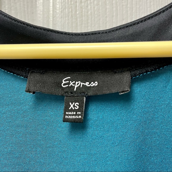 Express Teal Sleeveless Shift Dress with Pockets - Picture 5 of 5